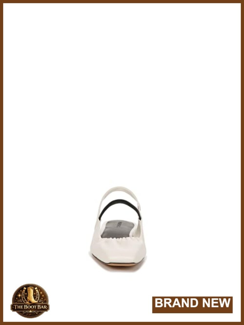 Leather Slingback Mary Jane Square Toe Flats - Picture 6 of 6